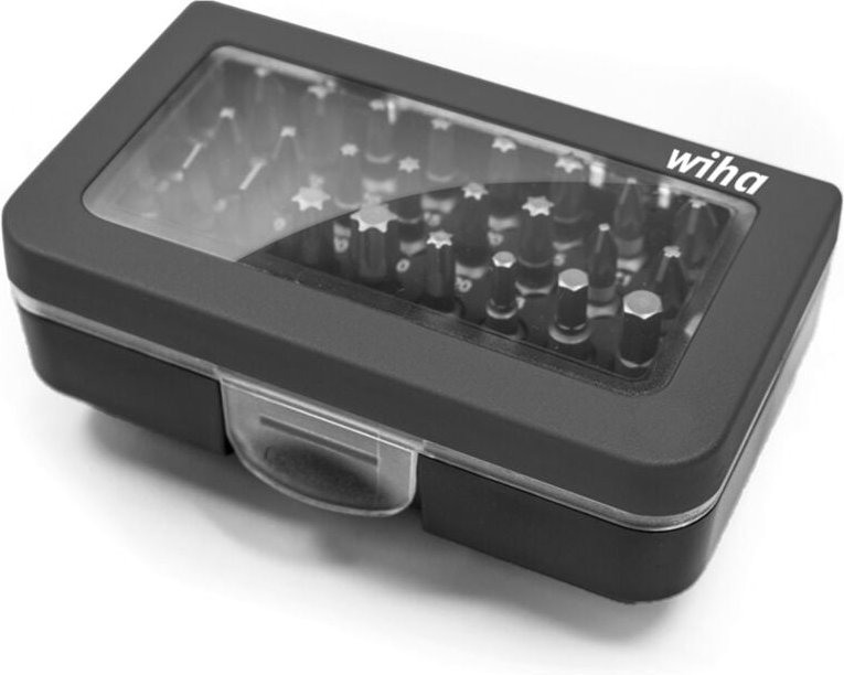 Wiha Bit Set Standard 25 mm gemischt 31-tlg. 1/4' C6,3 in Box mit Gürtelclip (41130)