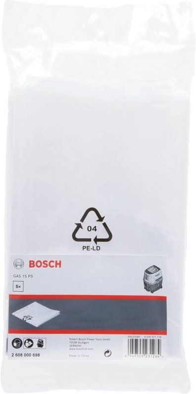 Entsorgungssack, 5 l, Kunststoff (5 Stk.) für Staubsauger gas 15 ps - Bosch
