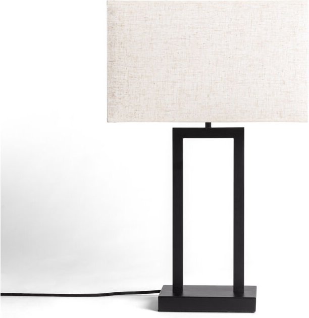 Tischlampe aus Metall und Stoff Armida Schwarz