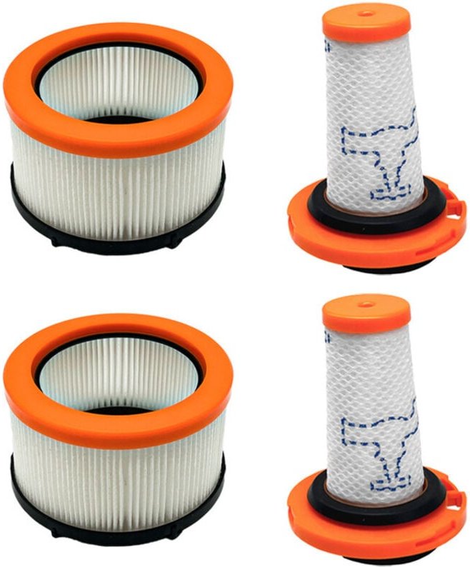 2 Vorfilter + 2 Ersatz-Motorfilter für Rowenta X-Force Flex 9.60 Akku-Staubsauger