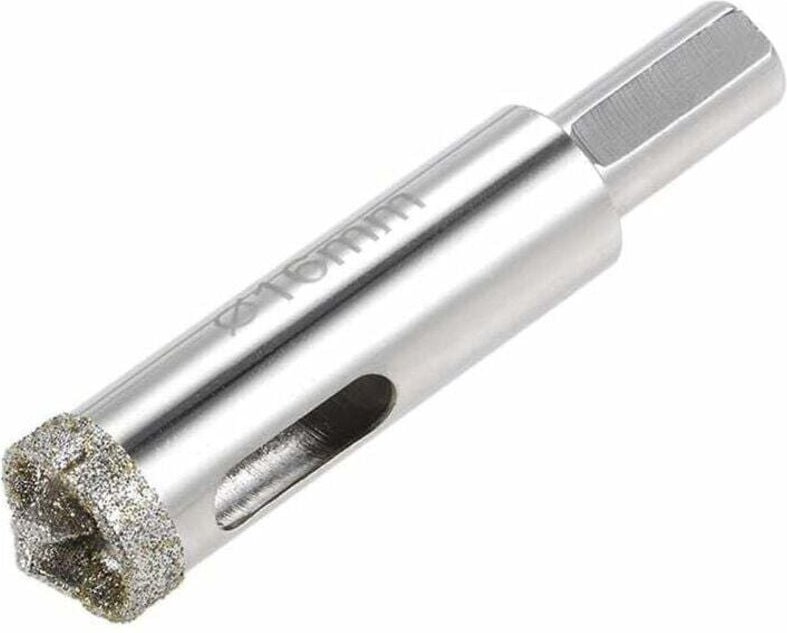 Broca de diamante para sierra de corona de vidrio con broca piloto central para vidrio y baldosas de cerámica de 16 mm