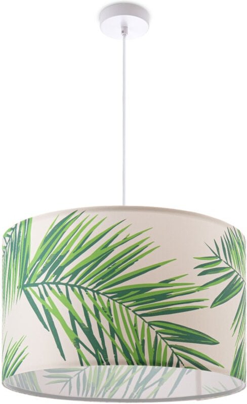 Pendelleuchte Esstisch Hängelampe Kinderzimmer Deko Wohnzimmer Palme Jungle Grün (Ø38cm), Pendelleuchte - Weiß - Paco Ho...