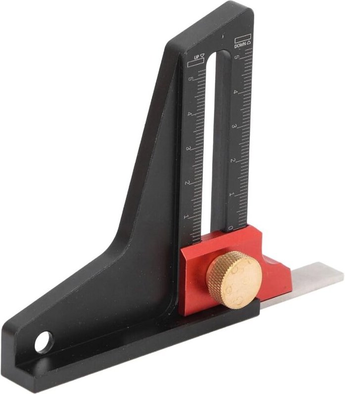 Präzisions-Höhenmesser aus Aluminiumlegierung für Tischkreissägen, Höhenmesser für Holzbearbeitung, Messbereich 0–50 mm