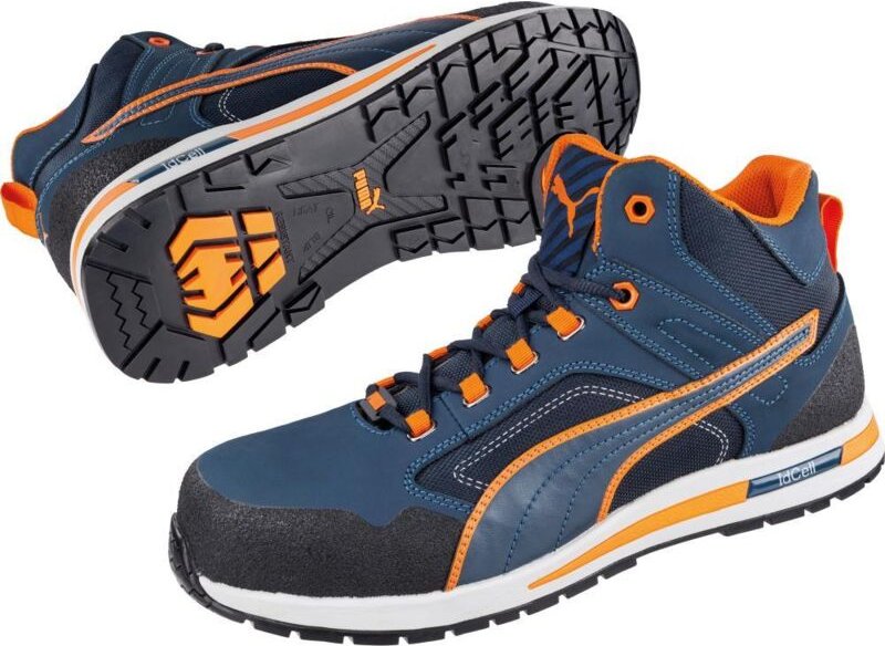 FP - Sicherheitsstiefel Crosstwist mid Gr.43 blau/orange S3 hro src din EN20345