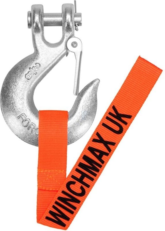 Windenhaken 3/8 Zoll Gabelkopf geschmiedet G70. Für Winden bis 14.000 Pfund