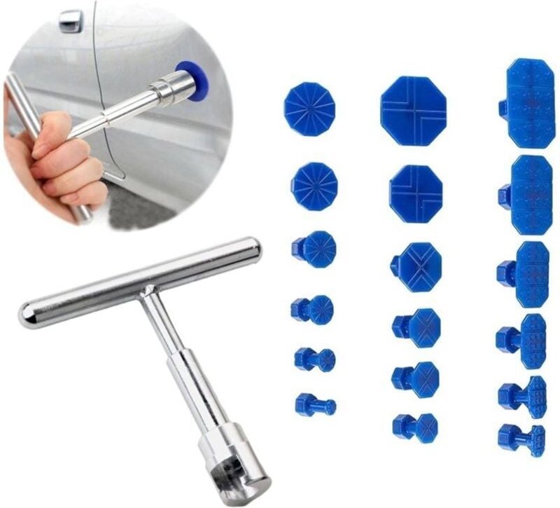 ZVD - Kit de débosselage pour voiture 18 pièces, outil de débosselage pour voiture, ensemble d'outils de réparation de b...