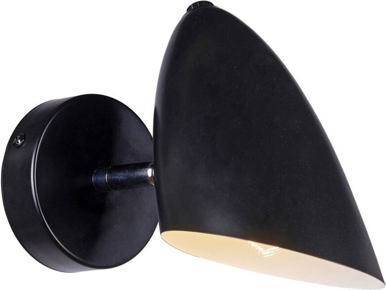 Aida Wandleuchte E14x1 40W Schwarz Metall Modern 19x9,5x18,9 cm