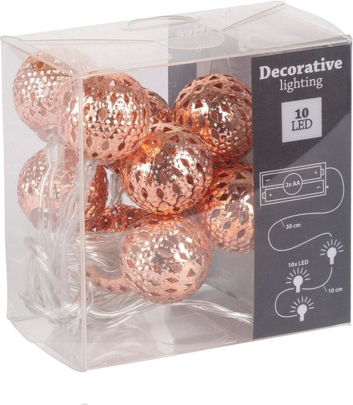 EDM-Lichterkette - Weihnachtsstimmung - 2,5m - warmes Licht - 10 LED-Glühbirnen - 71311