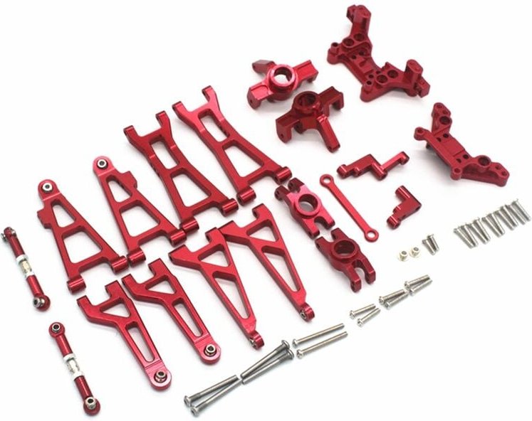 Tlily - Metall-AufhäNgungsarm-Lenkblocksatz für hbx 16889 16889A 16890 16890A SG1601 SG1602 1/16 rc Car Upgrades Parts K...