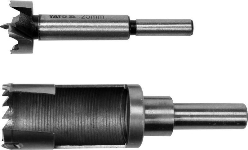 Yato - 2 Tlg. Forstnerbohrer Scheibenschneider Zapfenschneider Oberfräser Fräsköpfe Topfbohrer Ausbohr- und Auffüllsatz ...