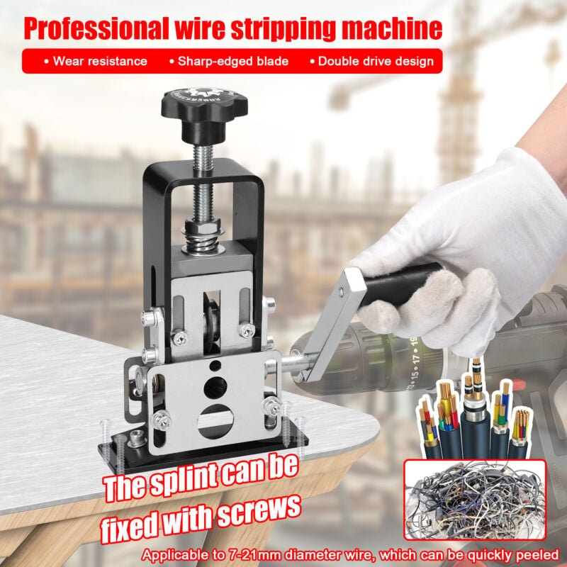 Ej.life - Manuelle Abisolierzange für Elektrokabel, Kupferdraht-Abisoliermaschine mit Abisolierdurchmesser von 1 bis 25 ...