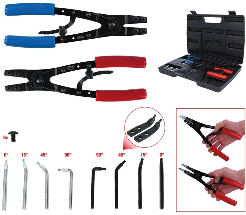 Thumbnail - KS Tools Sicherungszangen-Satz mit Ratschenfunktion, 20-tlg - 500.1350