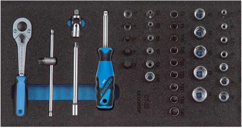 Check-Tool-Einlage mit Sortiment 1500 CT1-20, 2308967 - Gedore