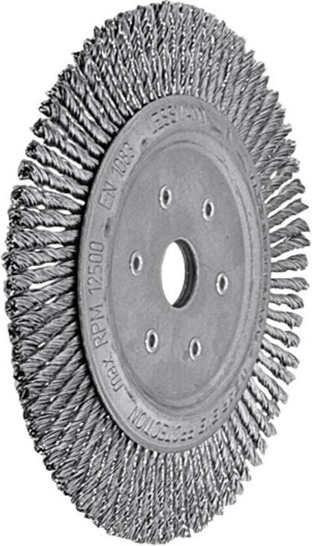 Lessmann ® - Lessmann Schmale Rundbürste gerade, Stahldraht 0,50 mm, Bürsten-⌀xBohrungs-⌀ 178X22 mm