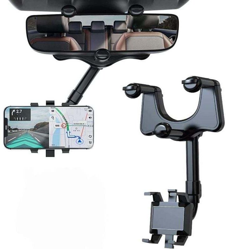 Handyhalterung für den Rückspiegel, 360° drehbar und ausziehbar, für alle Fahrzeuge
