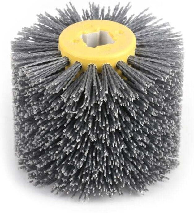 Ulisem Drahtziehrad-Polierbürste, Nylonbürste, Satiniermaschine, hochfeste Polierrad-Schleifbürste, Körnung 120