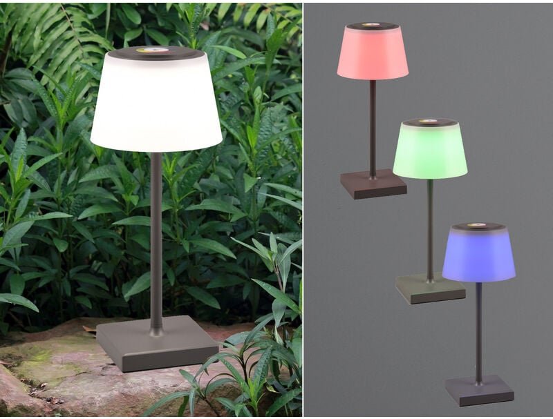 Reality Leuchten - Akku Outdoor led Tischleuchte sanchez dimmbar mit rgb, Höhe 30cm
