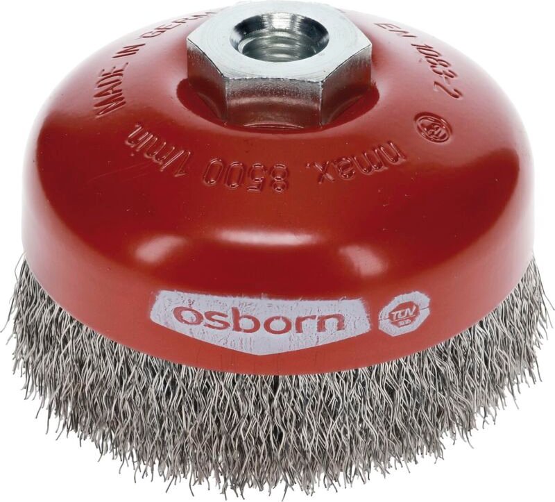 Osborn Drahtbürste für Winkelschleifer ø 100mm für Winkelschleifer Topfbürste mit Xtreme Spezialdraht - Stahldrahtbürste...