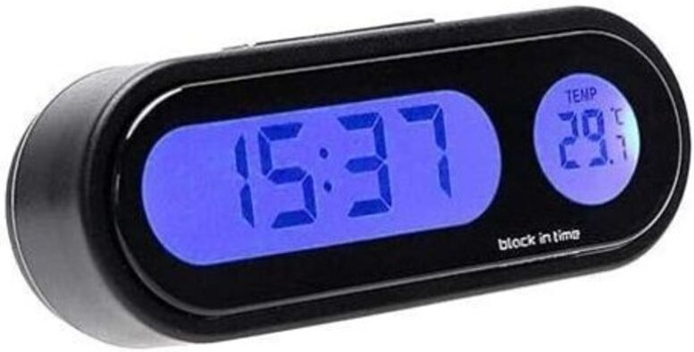 LaBlanc - Autouhr mit Thermometer, Autouhr mit Temperaturanzeige für das Armaturenbrett