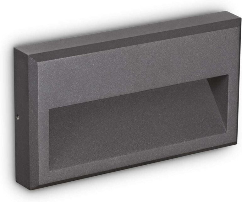 Febe Integrierte LED-Wandleuchte für den Außenbereich, Anthrazitgrau, 630 lm, 4000 k, IP65 - Ideal Lux