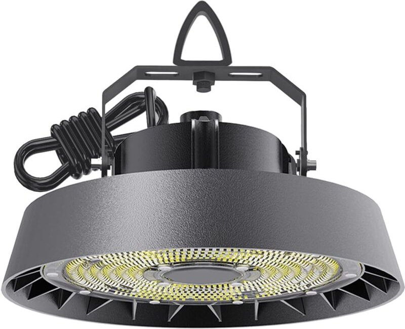 Modlicht LED Industrieleuchte UFO 150W 24000LM 5000K–IP65,Ø28.5cm,90° Linse,170LM/W,Hallenstrahler für Lagerhalle Werkst...