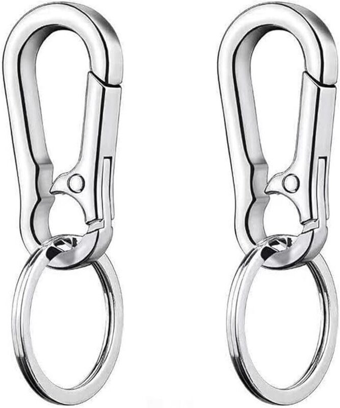 Stück Karabiner-Schlüsselanhänger, kleiner Karabiner-Schlüsselanhänger mit abnehmbarem Karabinerhaken, rostfrei, für Aut...