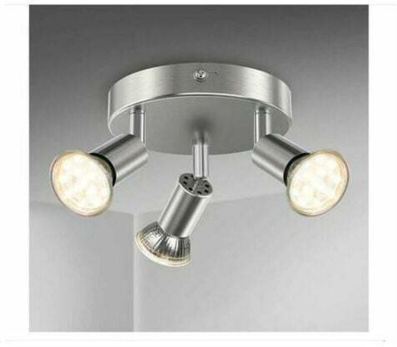 Thumbnail - Led Strahler, Deckenleuchte, Badezimmerlampe, Badezimmerlampe, IP44, verstellbarer und neigbarer Strahler, 3x GU10, 3 ve...