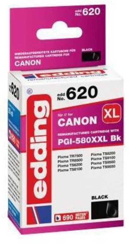 Tintenpatrone kein Originalzubehör Kompatibel mit: Canon PGI-580XXL bk EDD-620 ca. 690 Seiten schwarz 25,7ml