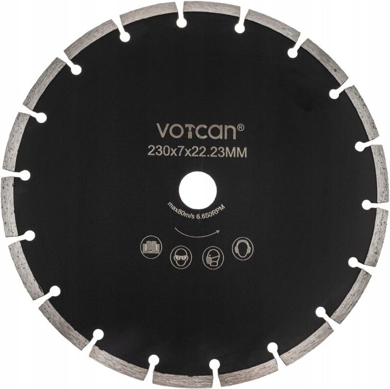 Diamantscheibe 230mm zum Schneiden von harten verstärkten Betonblöcken PRO