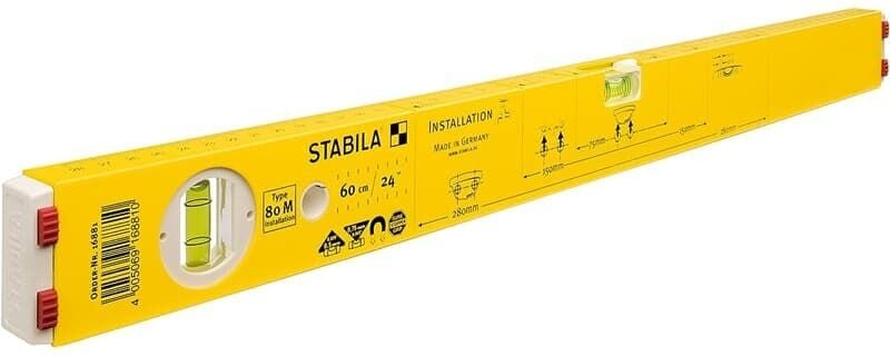 Stabila - Wasserwaage Type 80 m Installation Aluminium Messwerkzeug 60 - 100 cm, Ausführung: Type 80 m Installation, 60 ...