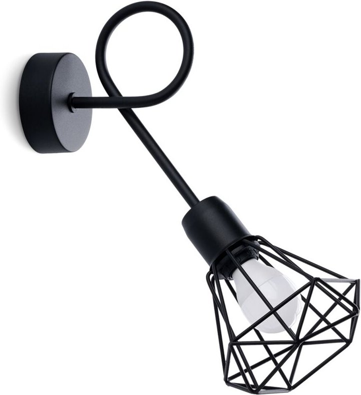 Schwarze Wandleuchte artemis 1S