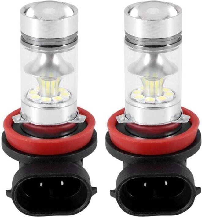 2x H8 H11 H16 6000K Weiß 100W Hochleistungs-LED-Lampen für Nebelscheinwerfer und Tagfahrlicht