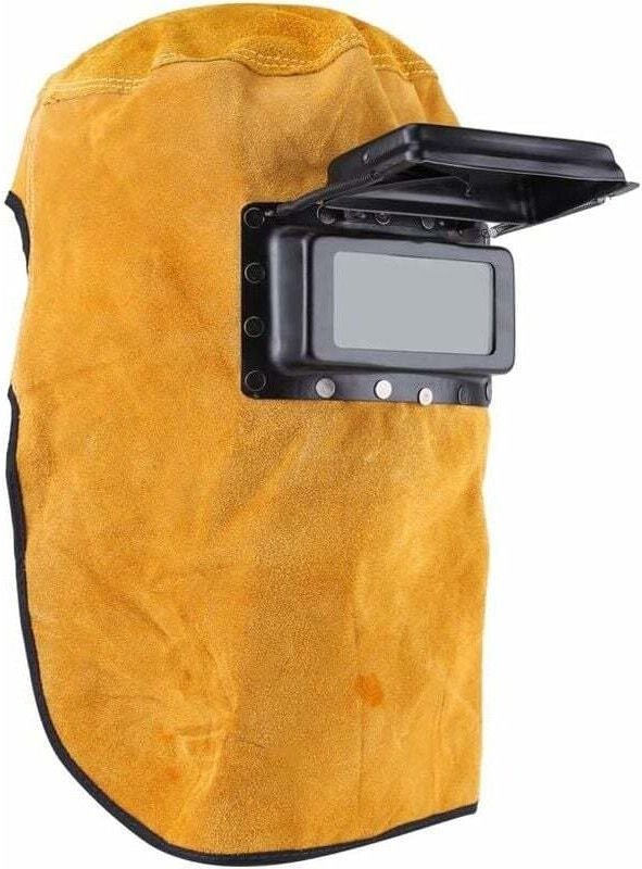 Gabrielle Schweißhelm-Schutzmaske, Lederlinse, Clamshell-Schweißhaube, Vollgesichtsschutz, langlebig, hitzebeständig, at...