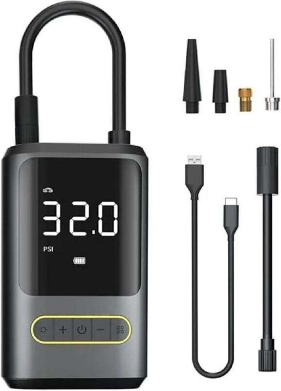 Vtizikl Gonfleur d'air portable, gonflage rapide, 150 psi, sans fil, 12 V CC, automatique