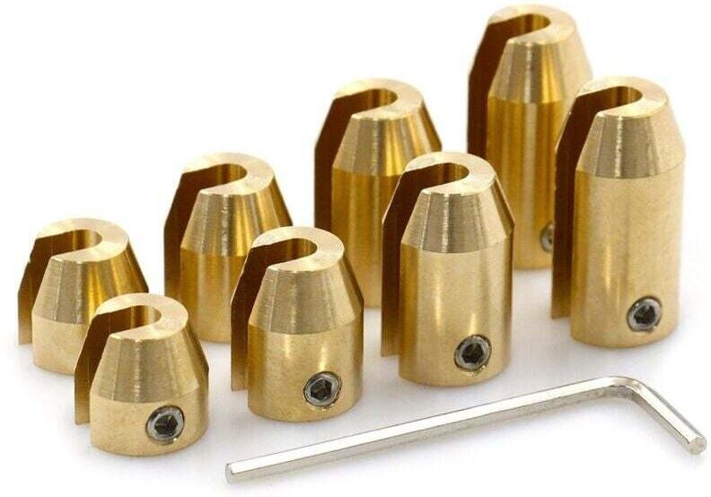 Vtizikl Kit de recharge de masses d'équilibrage réutilisables en laiton pour rayons de roue de moto, lot de 8