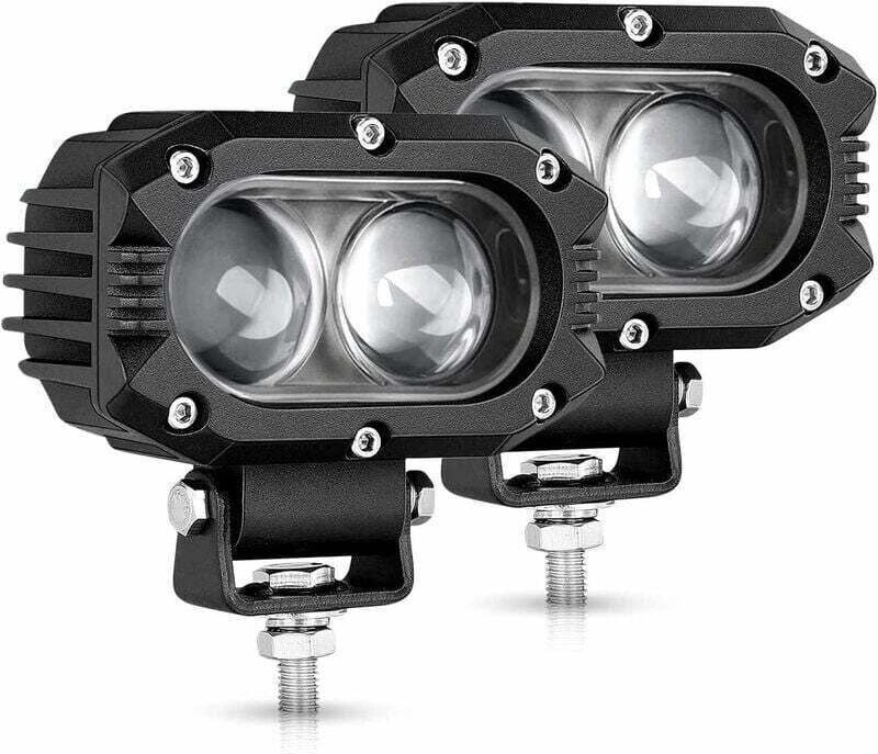Stück 4 Zoll 80W 9600LM LED-Arbeitsscheinwerfer, LED-Fernscheinwerfer für Motorräder und Geländewagen, LED-Nebelscheinwe...