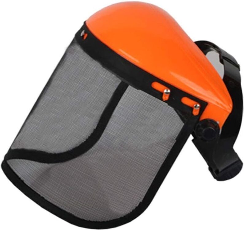 Netz-Schutzhelm, Schutzhelm-Mütze mit Vollnetz-Visier für Forst-Freischneider, Forstschutz, Netz-Mäher-Helm - Lablanc