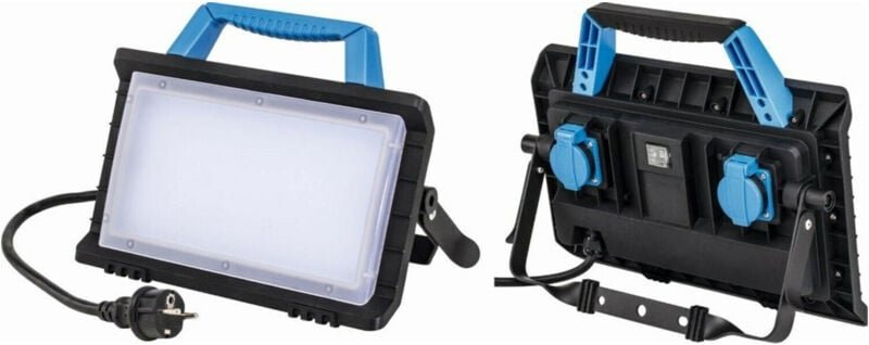 LED Arbeitsleuchte 45W "Optiline" IP54 m. 2x Schukodose m. 3m Anschlußkabel