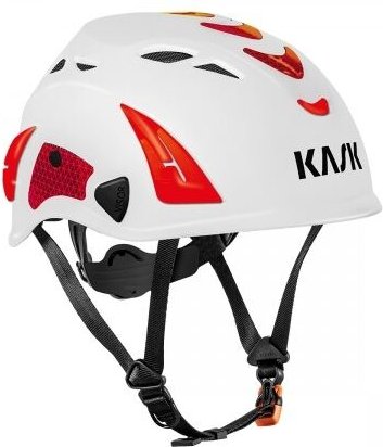 Kask - WHE00105-241 SuperPlasma aq hi viz EN397 Weiß Rot Helmschutz