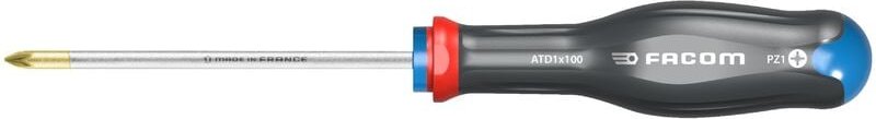 Facom - Protwist-Schraubendreher für Pozidriv pz 1x100 Kreuzschlitzschraube – runde Klinge – – ATD1X100