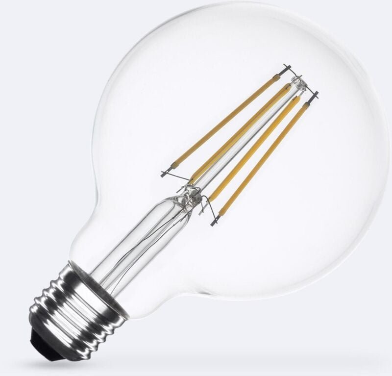 Efectoled - LED-Glühbirne Filament E27 8W 1055 lm Dimmbar G95 No Flicker 2700K Warmweiß