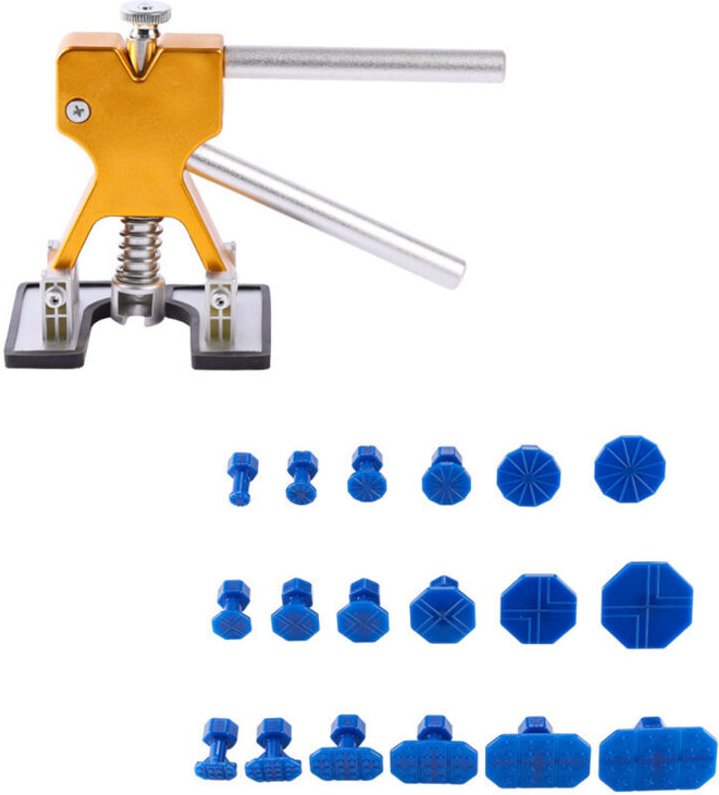 Shining House - Lackloses Dellenentfernungsset, Karosserie-Dellenentfernungswerkzeug mit 18 blauen Saugnäpfen für Automo...