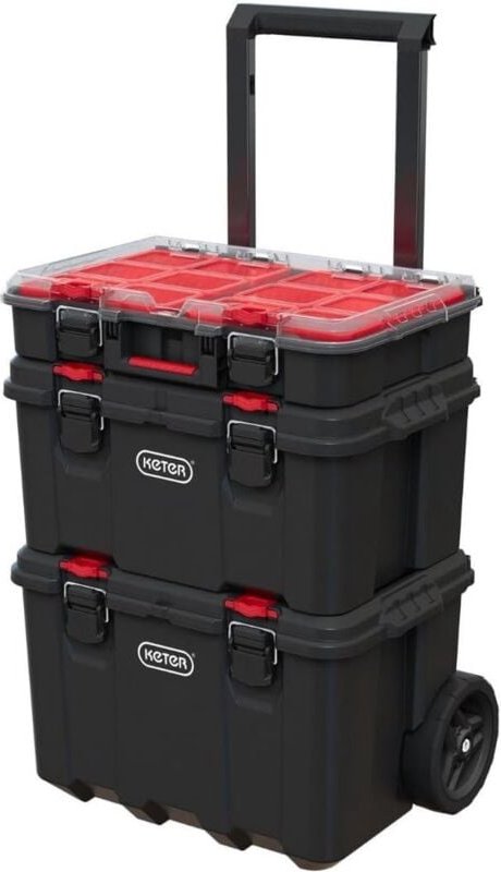 Stack n Roll Werkzeugwagen - 52,5x41x69,4 cm - Schwarz - Keter