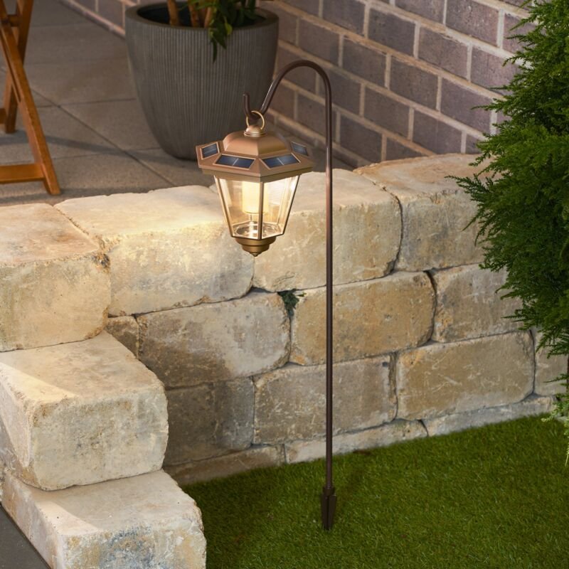 Esotec - Solar Hängeleuchte Tivoli Laterne wetterfest H=69cm kupferfarben 102065