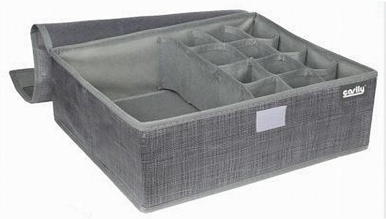 Trade Shop Traesio - Trade Shop - Stoffaufbewahrungshalter, Wäschebehälter, 13 Fächer, 35 x 25 x 11 cm, 69721 -