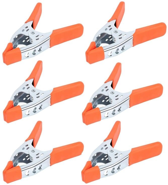 6 Stück 6-Zoll-Federklemmen, robuste Metallklemmen, 2,5-Zoll-Backenöffnung