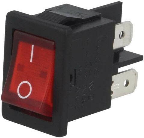 Rot leuchtender bipolarer Wippschalter Anzeige I-o H8553vbnam