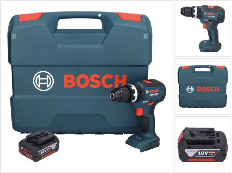 Bosch gsb 18V-55 Professional Akku Schlagbohrschrauber 18 v 55 Nm Brushless + 1x Akku 4,0 Ah + Koffer - ohne Ladegerät
