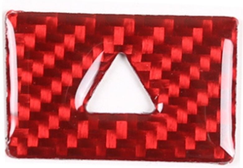 Tlily - Für Honda Civic 11. Generation 2022, Carbonfaser, Warnlichtschalter, Tastenabdeckung, Zieraufkleber, Rahmenzubeh...