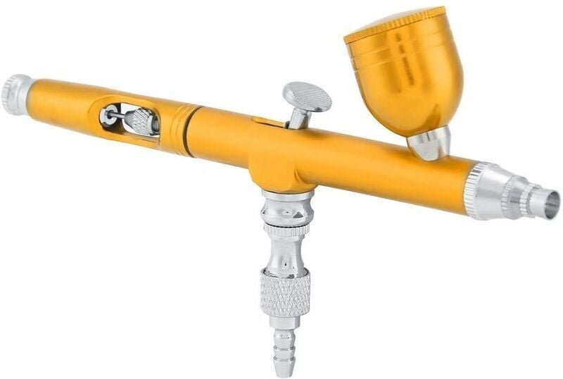 Shining House - 7CC Dual Action Airbrush Kit 0,3 mm Professionelles Farbspritzpistolen-Werkzeug für Kunst-Make-up, tempo...